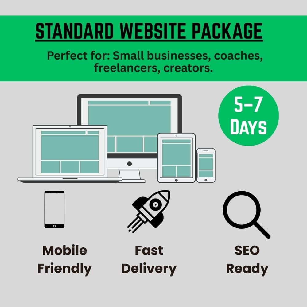 Standard Website Package – Business Ready WordPress Design